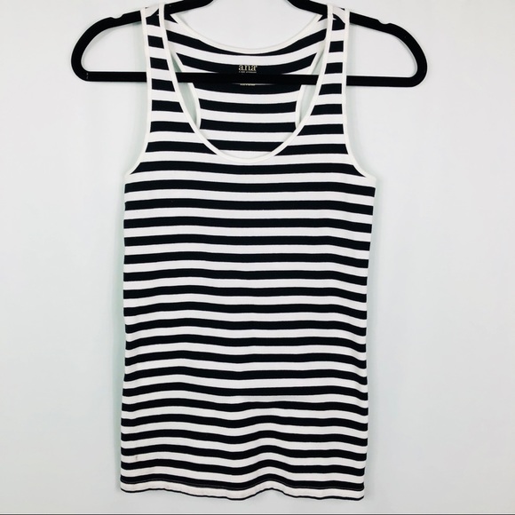 a.n.a Tops - a.n.a. black and white striped tank D121